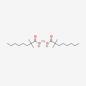 molecular formula C20H40CuO4 B13797808 Neodecanoic acid, copper salt 