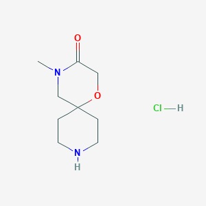 molecular formula C9H17ClN2O2 B1379782 4-Methyl-1-oxa-4,9-diazaspiro[5.5]undecan-3-one hydrochloride CAS No. 1609403-58-8