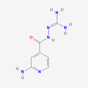 molecular formula C7H10N6O B13797821 4-Pyridinecarboxylicacid,2-amino-,2-(aminoiminomethyl)hydrazide(9CI) 