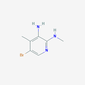 molecular formula C7H10BrN3 B1379784 5-bromo-N2,4-dimethylpyridine-2,3-diamine CAS No. 1373232-78-0