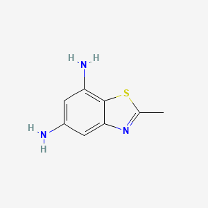 molecular formula C8H9N3S B13797879 2-Methyl-1,3-benzothiazole-5,7-diamine 