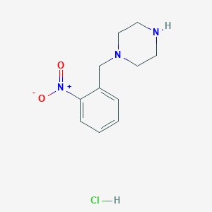 molecular formula C11H16ClN3O2 B1379791 1-(2-硝基苄基)哌嗪盐酸盐 CAS No. 1609396-55-5