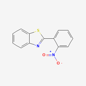 molecular formula C13H8N2O2S B13797926 Benzothiazole, 2-(2-nitrophenyl)- CAS No. 6269-45-0