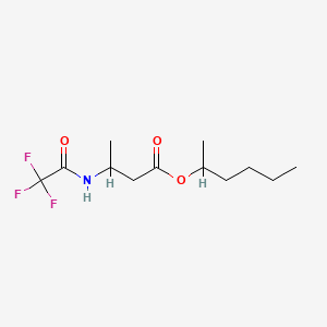 molecular formula C12H20F3NO3 B13797928 hexan-2-yl 3-[(2,2,2-trifluoroacetyl)amino]butanoate 