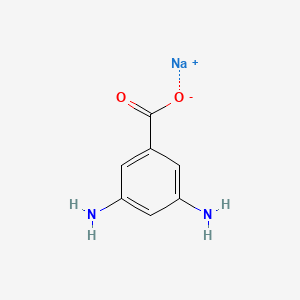 molecular formula C7H7N2NaO2 B13797940 3,5-Diaminobenzoic acid sodium salt CAS No. 67032-27-3