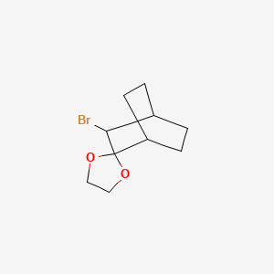 molecular formula C10H15BrO2 B13797953 Spiro[bicyclo[2.2.2]octane-2,2'-[1,3]dioxolane], 3-bromo- CAS No. 55956-34-8