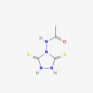 molecular formula C4H6N4OS2 B13797967 Acetamide,N-(3,5-dithioxo-1,2,4-triazolidin-4-YL)- 