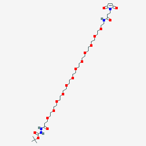 molecular formula C39H70N4O18 B1379797 MAL-PEG12-t-boc-hydrazide CAS No. 1334169-99-1