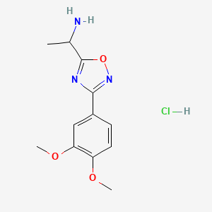 {1-[3-(3,4-Dimethoxyphenyl)-1,2,4-oxadiazol-5-yl]ethyl}amine hydrochloride