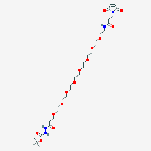 molecular formula C31H54N4O14 B1379799 MAL-PEG8-t-boc-hydrazide CAS No. 1334169-98-0