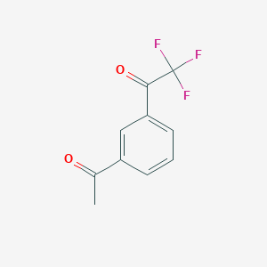 molecular formula C10H7F3O2 B13798040 1-(3-Acetylphenyl)-2,2,2-trifluoroethan-1-one CAS No. 60283-15-0