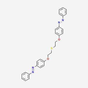 molecular formula C28H26N4O2S B13798041 Bis(beta-(p-phenylazophenoxy)ethyl) sulfide CAS No. 63979-96-4