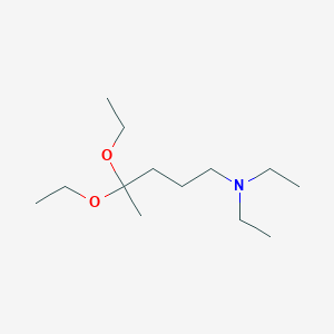 molecular formula C13H29NO2 B13798050 4,4-Diethoxy-1-(diethylamino)pentane CAS No. 54620-52-9