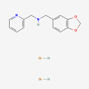 molecular formula C14H16Br2N2O2 B1379806 (1,3-Benzodioxol-5-ylmethyl)(2-pyridinylmethyl)amine dihydrobromide CAS No. 1609406-32-7