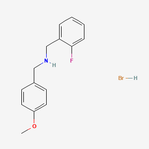 molecular formula C15H17BrFNO B1379807 (2-Fluorobenzyl)(4-methoxybenzyl)amine hydrobromide CAS No. 1609409-01-9