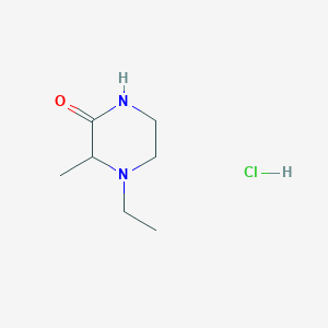 molecular formula C7H15ClN2O B1379810 4-Ethyl-3-methylpiperazin-2-one hydrochloride CAS No. 1417566-35-8