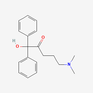 molecular formula C19H23NO2 B13798115 2-Pentanone, 5-dimethylamino-1,1-diphenyl-1-hydroxy- CAS No. 24860-74-0
