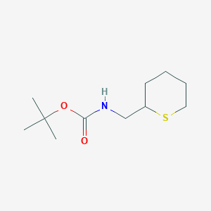 molecular formula C11H21NO2S B1379812 tert-butyl N-(thian-2-ylmethyl)carbamate CAS No. 1461705-58-7