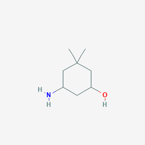 molecular formula C8H17NO B1379815 5-Amino-3,3-dimethylcyclohexan-1-ol CAS No. 1529781-98-3