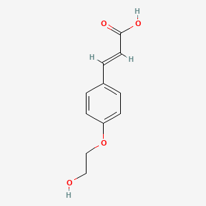 molecular formula C11H12O4 B13798192 P-(2-hydroxyethoxy) cinnamic acid 