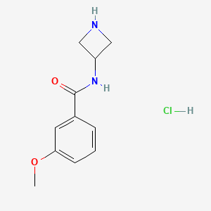 molecular formula C11H15ClN2O2 B1379820 N-(Azetidin-3-yl)-3-methoxybenzamide hydrochloride CAS No. 1401425-77-1