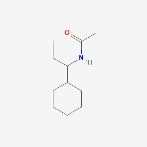 molecular formula C11H21NO B13798241 Acetamide,N-(1-cyclohexylpropyl)- 