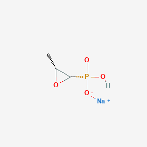 molecular formula C3H6NaO4P B13798245 sodium;hydroxy-[(2S,3R)-3-methyloxiran-2-yl]phosphinate 