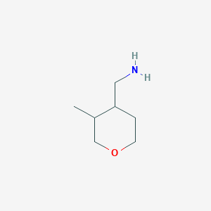 molecular formula C7H15NO B1379828 (3-Methyloxan-4-yl)methanamine CAS No. 1350798-66-1