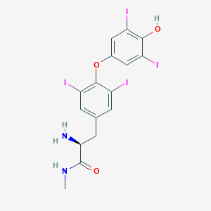 molecular formula C16H14I4N2O3 B1379829 levothyroxine N-methylamide 