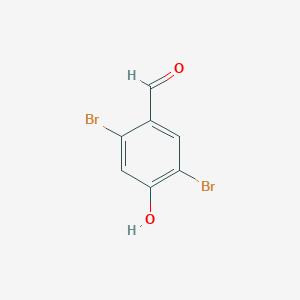 molecular formula C7H4Br2O2 B13798320 2,5-Dibromo-4-hydroxybenzaldehyde 