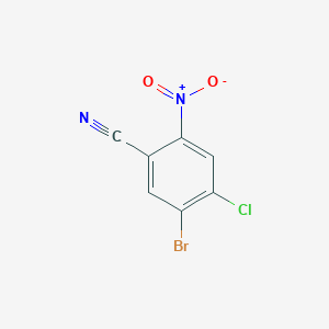 molecular formula C7H2BrClN2O2 B1379838 5-Bromo-4-chloro-2-nitrobenzonitrile CAS No. 1393442-14-2