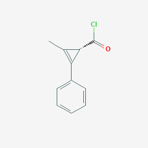 molecular formula C11H9ClO B13798410 (1S)-2-methyl-3-phenylcycloprop-2-ene-1-carbonyl chloride CAS No. 82555-71-3