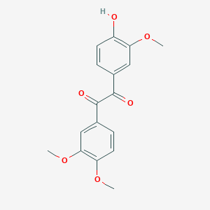 molecular formula C17H16O6 B13798429 1-(3,4-Dimethoxyphenyl)-2-(4-hydroxy-3-methoxyphenyl)ethane-1,2-dione CAS No. 7356-79-8