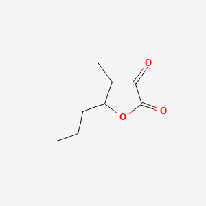 molecular formula C8H12O3 B13798454 2,3-Furandione, dihydro-4-methyl-5-propyl- CAS No. 62518-75-6