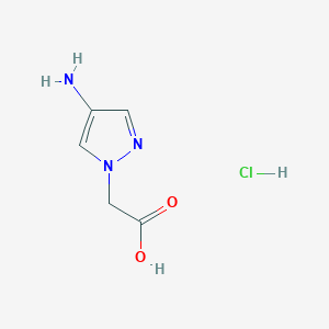 molecular formula C5H8ClN3O2 B1379846 (4-Amino-1H-pyrazol-1-YL)acetic acid hydrochloride CAS No. 1417569-73-3