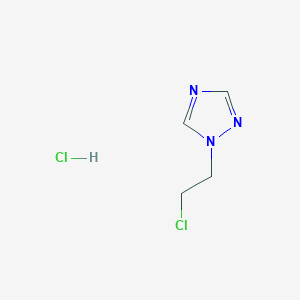 molecular formula C4H7Cl2N3 B1379848 1-(2-Chloroethyl)-1H-1,2,4-triazole hydrochloride CAS No. 1417569-97-1