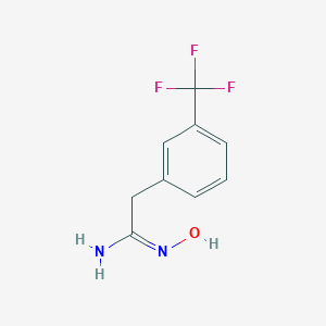 B137985 N'-hydroxy-2-[3-(trifluoromethyl)phenyl]ethanimidamide CAS No. 128104-39-2