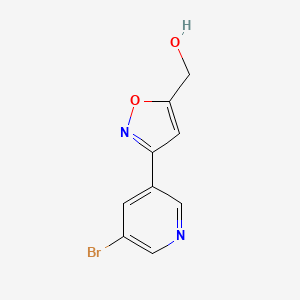 molecular formula C9H7BrN2O2 B1379854 [3-(5-Bromopyridin-3-yl)-1,2-oxazol-5-yl]methanol CAS No. 1231244-47-5