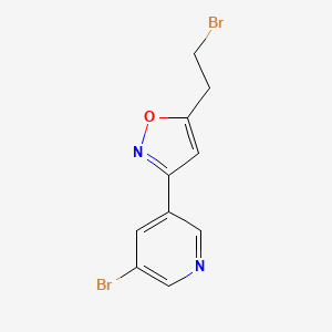 molecular formula C10H8Br2N2O B1379855 5-(2-Bromoethyl)-3-(5-bromopyridin-3-yl)-1,2-oxazole CAS No. 1231244-48-6