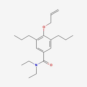 molecular formula C20H31NO2 B13798585 Benzamide, 4-allyloxy-N,N-diethyl-3,5-dipropyl- CAS No. 7192-55-4