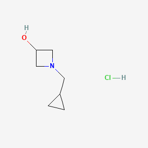 molecular formula C7H14ClNO B1379859 1-(环丙基甲基)-3-氮杂环丁醇盐酸盐 CAS No. 1609401-33-3