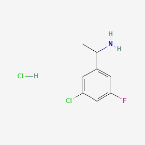molecular formula C8H10Cl2FN B1379860 1-(3-Chloro-5-fluorophenyl)ethanamine hydrochloride CAS No. 2203194-97-0