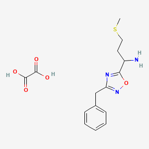 1-(3-Benzyl-1,2,4-oxadiazol-5-yl)-3-(methylthio)propan-1-amine oxalate