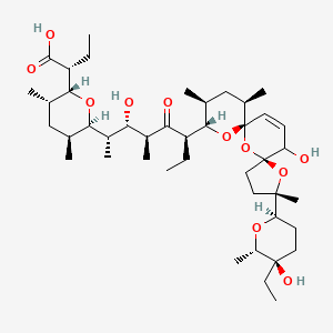 molecular formula C43H72O11 B13798634 Narasin from Streptomyces auriofaciens 