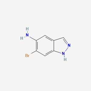 molecular formula C7H6BrN3 B1379864 6-bromo-1H-indazol-5-amine CAS No. 1360928-41-1