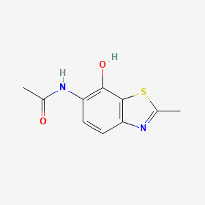 molecular formula C10H10N2O2S B13798650 N-(7-Hydroxy-2-methyl-1,3-benzothiazol-6-yl)acetamide 