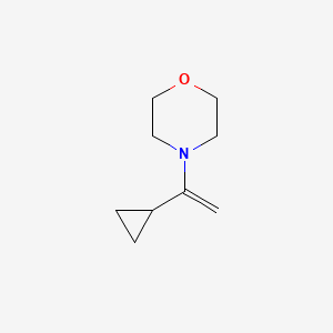 molecular formula C9H15NO B13798653 4-(1-Cyclopropylethenyl)morpholine CAS No. 58774-12-2