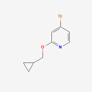 molecular formula C9H10BrNO B1379868 4-Bromo-2-(cyclopropylmethoxy)pyridine CAS No. 1610521-10-2