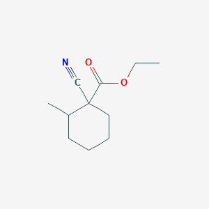 molecular formula C11H17NO2 B13798700 Ethyl-1-cyano-2-methylcyclohexanecarboxylate 