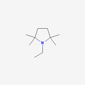 molecular formula C10H21N B13798753 1-Ethyl-2,2,5,5-tetramethylpyrrolidine CAS No. 63886-58-8